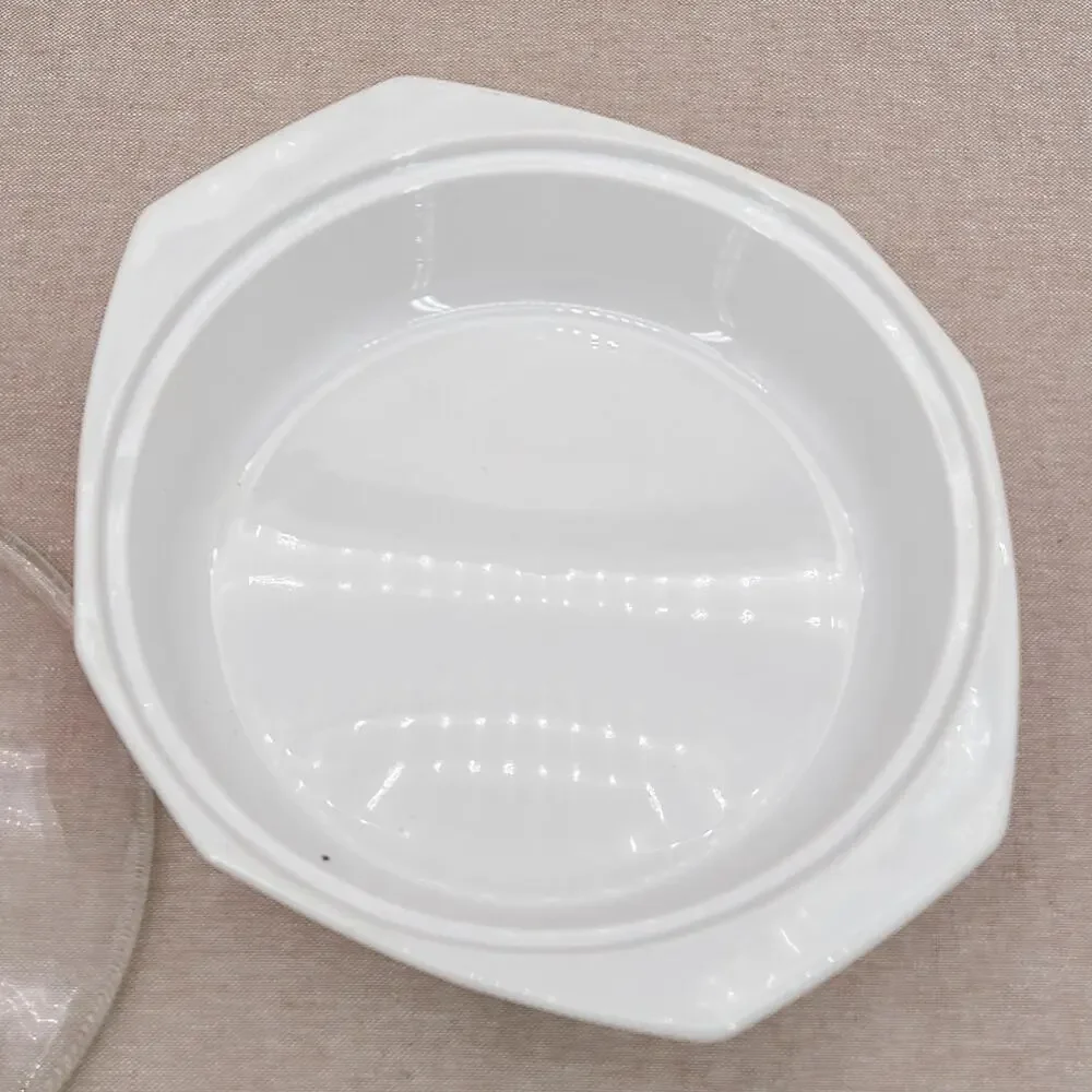 Vtg Mikasa Fire & Ice Silk Flowers Covered Casserole Dish 80's Glass Lid AA009